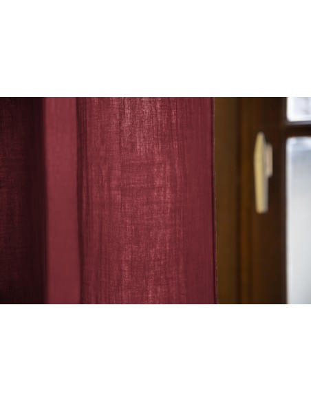 Rideau ajustable + 8 anneaux pince "Gaïa" 140 x 300 cm "Gaze de Coton" l'Effet Papillon