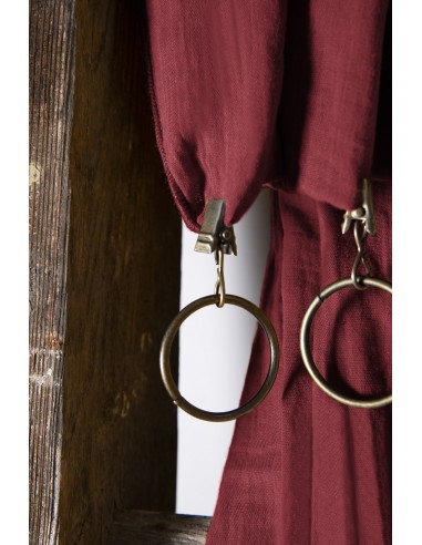 Rideau ajustable + 8 anneaux pince...