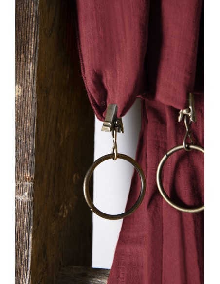 Rideau ajustable + 8 anneaux pince "Gaïa" 140 x 300 cm "Gaze de Coton" l'Effet Papillon