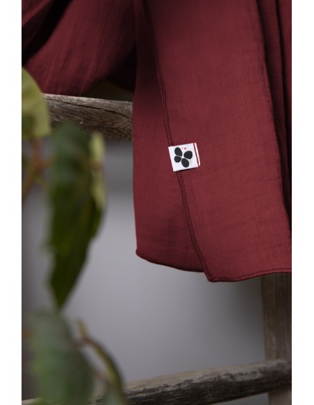 Rideau ajustable + 8 anneaux pince "Gaïa" 140 x 300 cm "Gaze de Coton" l'Effet Papillon