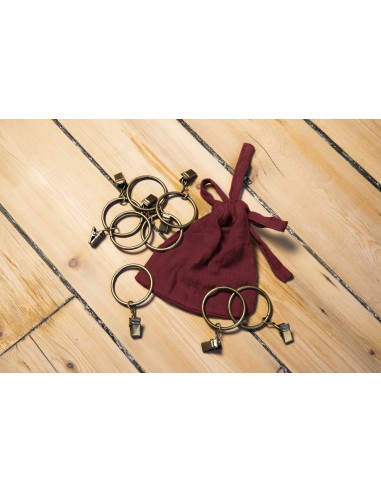 Rideau ajustable + 8 anneaux pince...