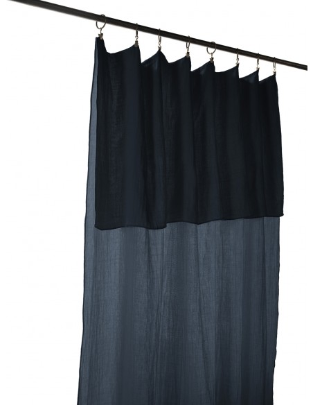 Rideau ajustable + 8 anneaux pince "Gaïa" 140 x 300 cm "Gaze de Coton" l'Effet Papillon