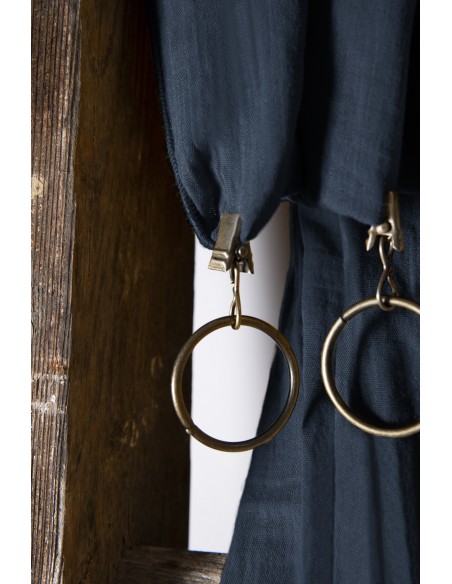 Rideau ajustable + 8 anneaux pince "Gaïa" 140 x 300 cm "Gaze de Coton" l'Effet Papillon