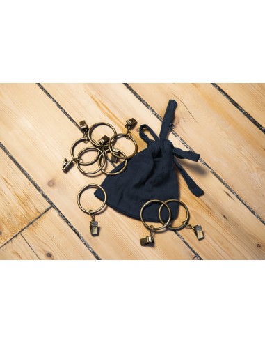 Rideau ajustable + 8 anneaux pince...