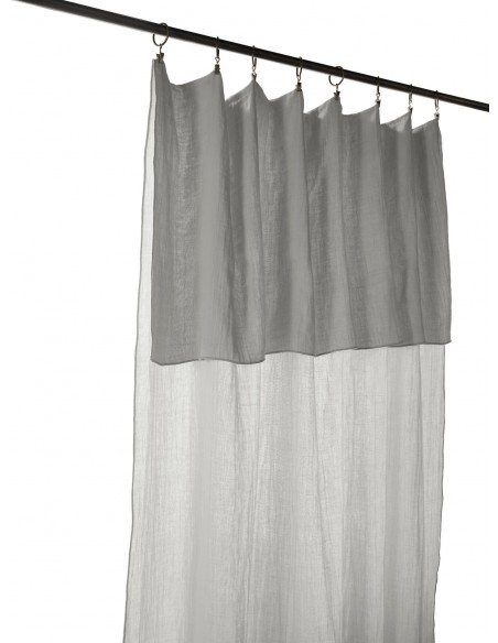 Rideau ajustable + 8 anneaux pince "Gaïa" 140 x 300 cm "Gaze de Coton" l'Effet Papillon