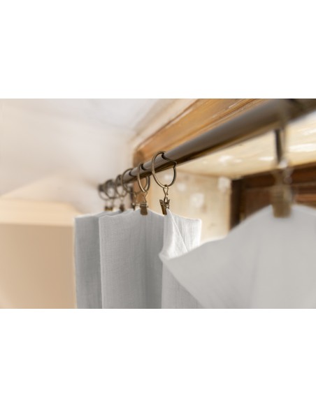 Rideau ajustable + 8 anneaux pince "Gaïa" 140 x 300 cm "Gaze de Coton" l'Effet Papillon