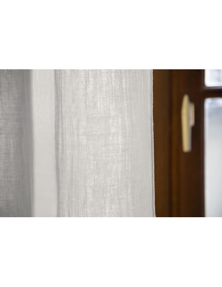 Rideau ajustable + 8 anneaux pince "Gaïa" 140 x 300 cm "Gaze de Coton" l'Effet Papillon