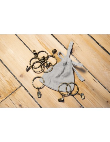 Rideau ajustable + 8 anneaux pince...