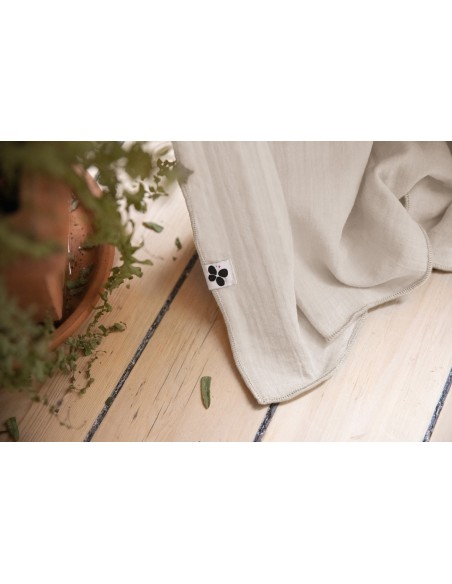 Rideau ajustable + 8 anneaux pince "Gaïa" 140 x 300 cm "Gaze de Coton" l'Effet Papillon