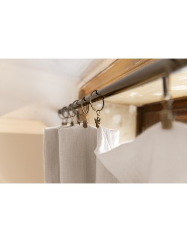 Rideau ajustable + 8 anneaux pince...