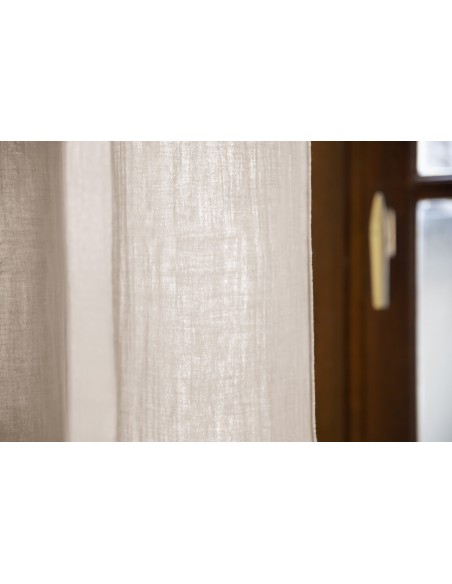 Rideau ajustable + 8 anneaux pince "Gaïa" 140 x 300 cm "Gaze de Coton" l'Effet Papillon