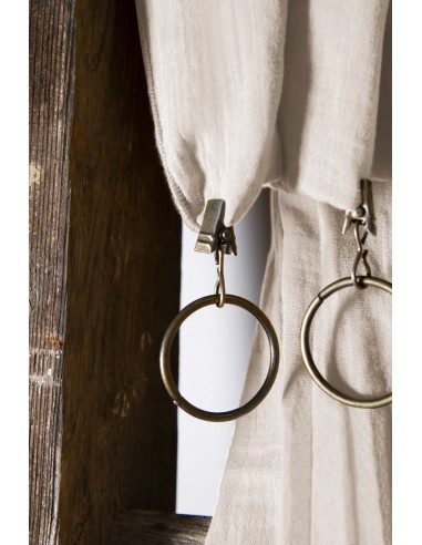 Rideau ajustable + 8 anneaux pince...