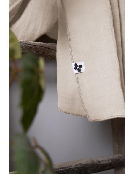 Rideau ajustable + 8 anneaux pince "Gaïa" 140 x 300 cm "Gaze de Coton" l'Effet Papillon