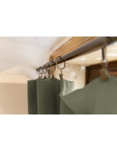 Rideau ajustable + 8 anneaux pince...