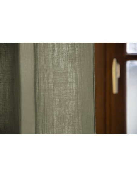 Rideau ajustable + 8 anneaux pince "Gaïa" 140 x 300 cm "Gaze de Coton" l'Effet Papillon