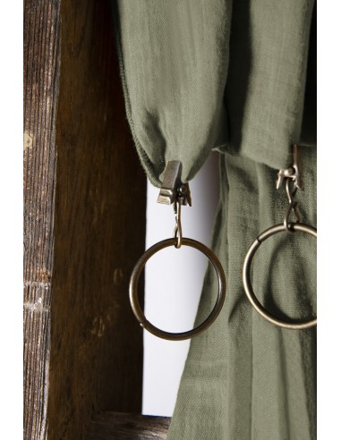 Rideau ajustable + 8 anneaux pince...