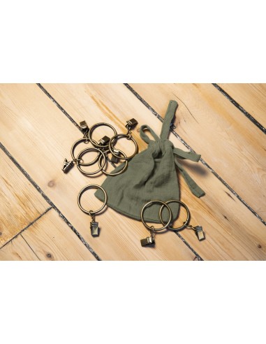 Rideau ajustable + 8 anneaux pince...