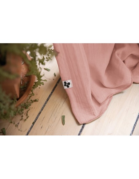 Rideau ajustable + 8 anneaux pince "Gaïa" 140 x 300 cm "Gaze de Coton" l'Effet Papillon