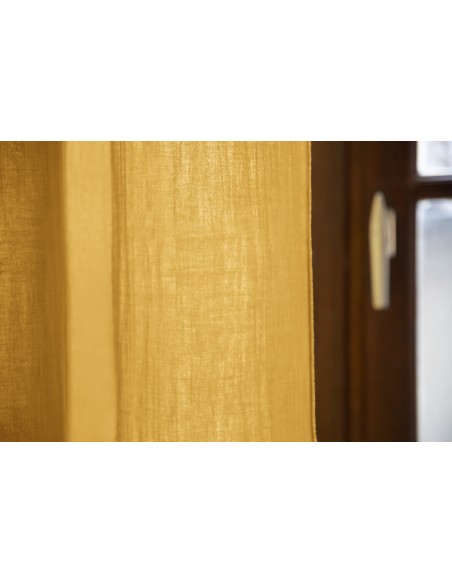 Rideau ajustable + 8 anneaux pince "Gaïa" 140 x 300 cm "Gaze de Coton" l'Effet Papillon