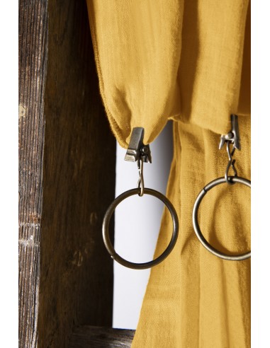 Rideau ajustable + 8 anneaux pince...