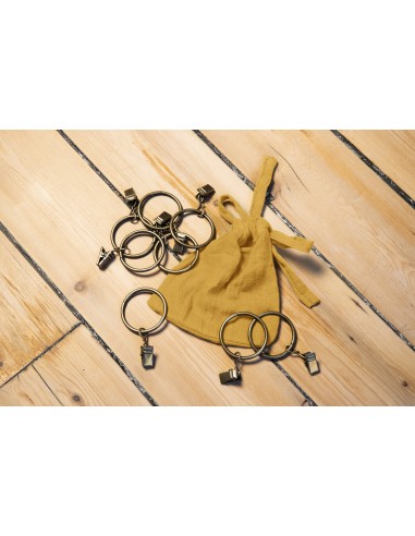 Rideau ajustable + 8 anneaux pince...