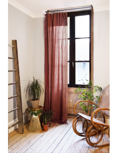 Rideau ajustable + 8 anneaux pince...