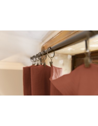 Rideau ajustable + 8 anneaux pince...