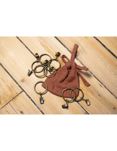 Rideau ajustable + 8 anneaux pince...