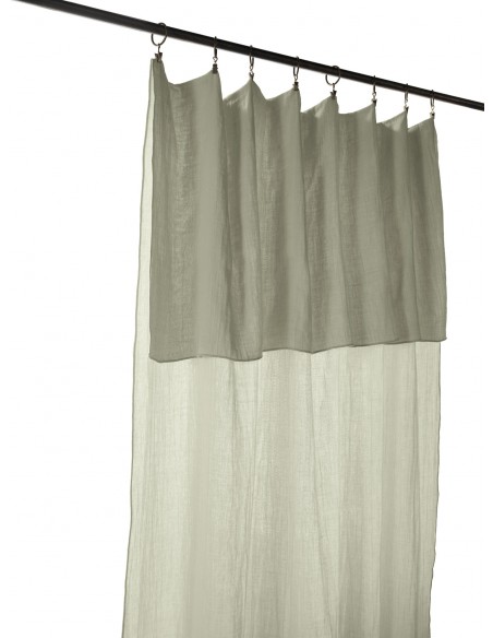 Rideau ajustable + 8 anneaux pince "Gaïa" 140 x 300 cm "Gaze de Coton" l'Effet Papillon