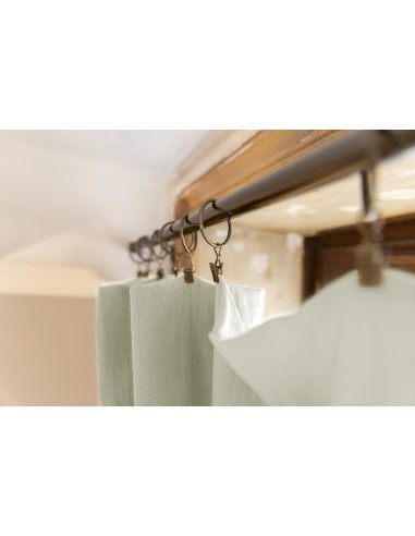 Rideau ajustable + 8 anneaux pince...