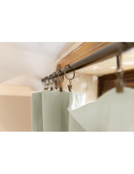 Rideau ajustable + 8 anneaux pince "Gaïa" 140 x 300 cm "Gaze de Coton" l'Effet Papillon