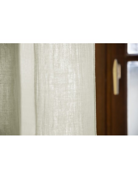 Rideau ajustable + 8 anneaux pince "Gaïa" 140 x 300 cm "Gaze de Coton" l'Effet Papillon