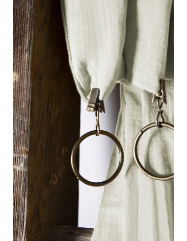 Rideau ajustable + 8 anneaux pince...