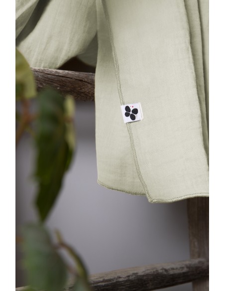 Rideau ajustable + 8 anneaux pince "Gaïa" 140 x 300 cm "Gaze de Coton" l'Effet Papillon