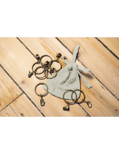 Rideau ajustable + 8 anneaux pince...