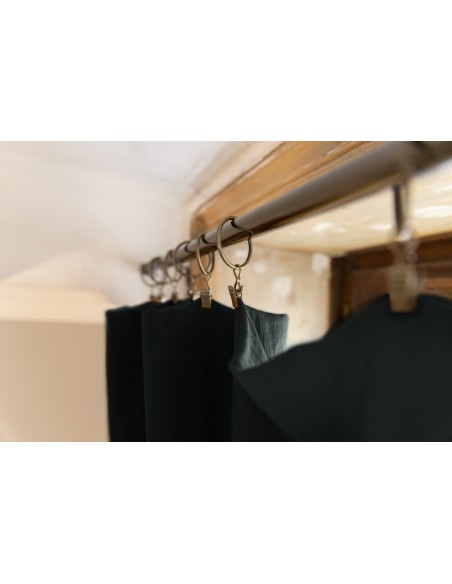 Rideau ajustable + 8 anneaux pince "Gaïa" 140 x 300 cm "Gaze de Coton" l'Effet Papillon