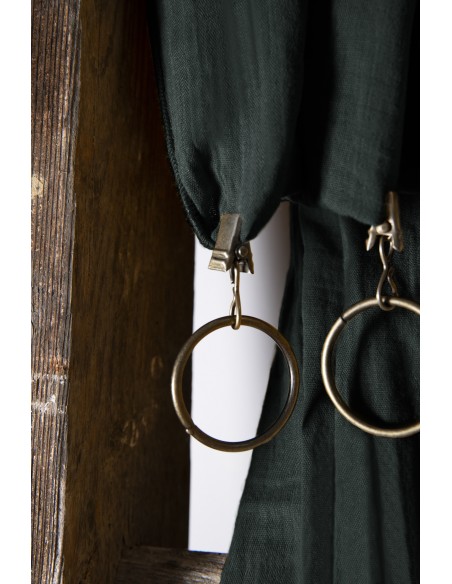 Rideau ajustable + 8 anneaux pince "Gaïa" 140 x 300 cm "Gaze de Coton" l'Effet Papillon