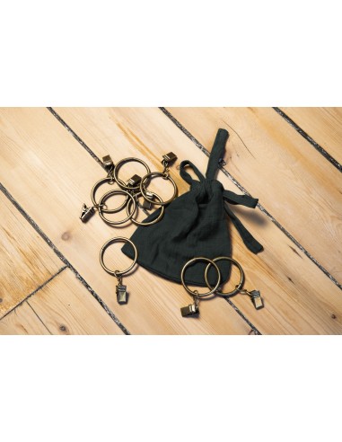 Rideau ajustable + 8 anneaux pince...