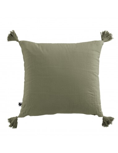 Coussin déhoussable avec pompons...