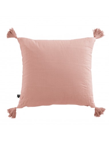 Coussin déhoussable avec pompons...