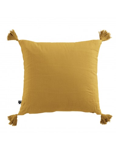 Coussin déhoussable avec pompons...