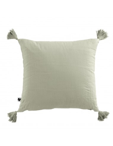 Coussin déhoussable avec pompons...