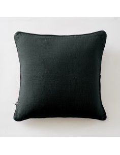 Coussin déhoussable avec passepoil "Gaïa" 45 x 45 cm Gaze...