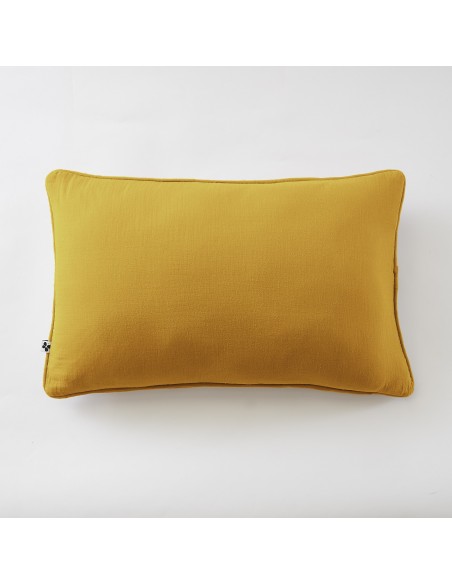 Coussin déhoussable avec passepoil "Gaïa" 40 x 60 cm "Gaze de Coton" l'Effet Papillon