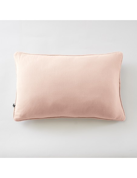 Coussin déhoussable avec passepoil "Gaïa" 40 x 60 cm "Gaze de Coton" l'Effet Papillon