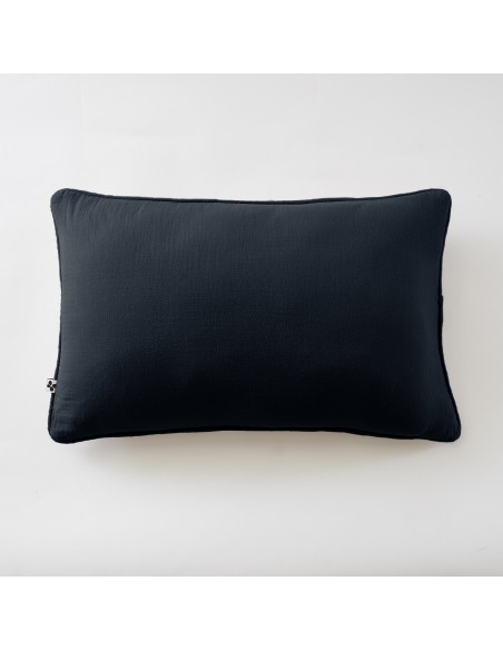 Coussin déhoussable avec passepoil "Gaïa" 40 x 60 cm "Gaze de Coton" l'Effet Papillon