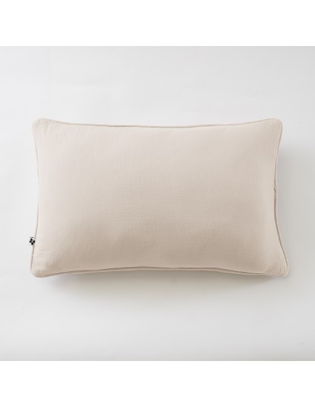 Coussin déhoussable avec passepoil "Gaïa" 40 x 60 cm "Gaze de Coton" l'Effet Papillon