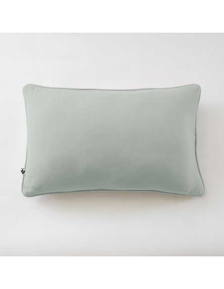 Coussin déhoussable avec passepoil "Gaïa" 40 x 60 cm "Gaze de Coton" l'Effet Papillon