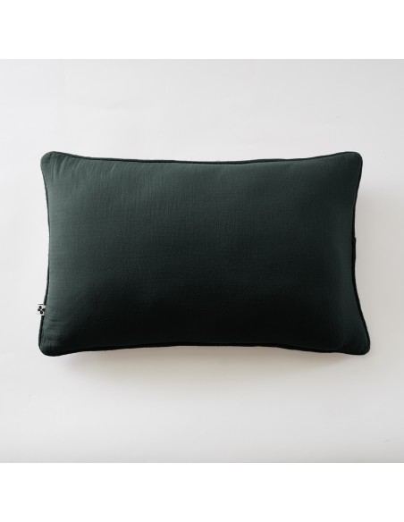 Coussin déhoussable avec passepoil "Gaïa" 40 x 60 cm "Gaze de Coton" l'Effet Papillon