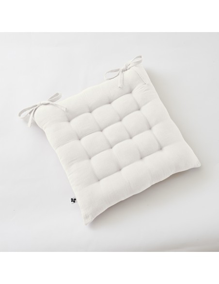 Assise matelassée 16 points "Gaïa" 40 x 40 cm Gaze de Coton l'Effet Papillon